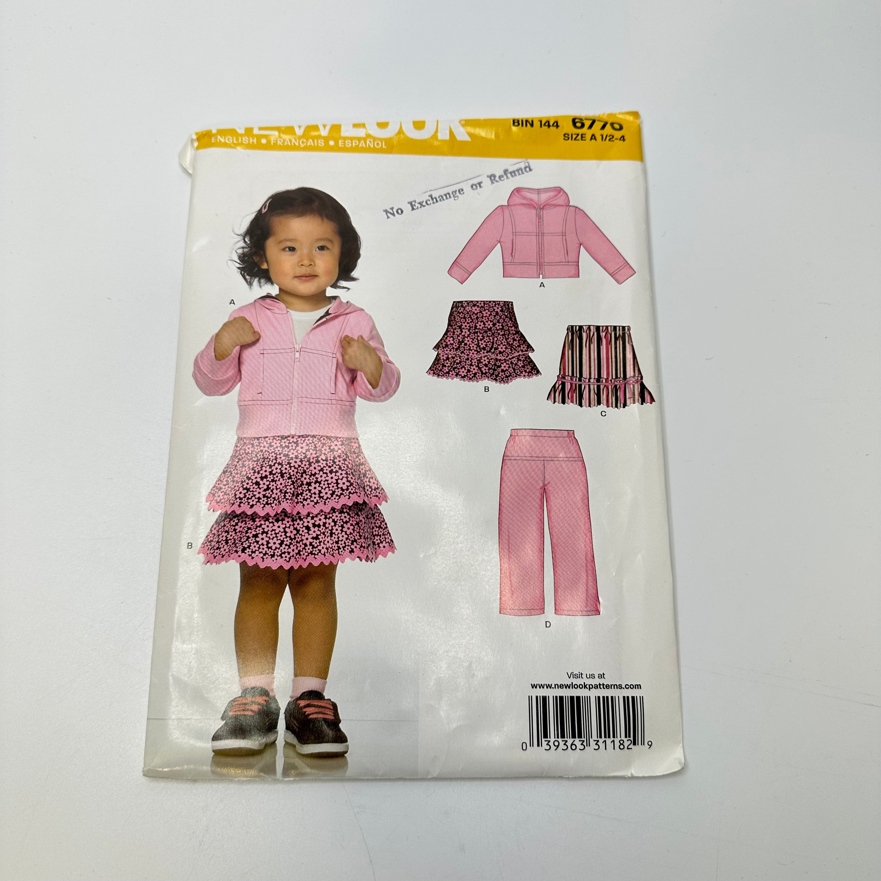 Sewing Pattern - Childrenswear - New Look 6770 | FABCYCLE